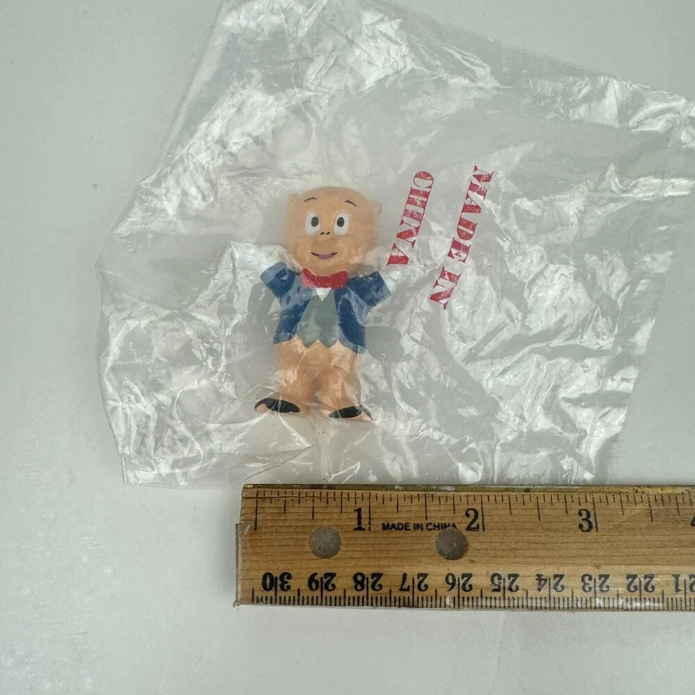 Sealed Vtg 1988 Looney Tunes Porky Pig Cake Topper‎ Figurine Applause Brand